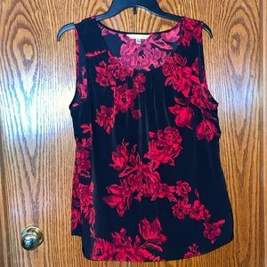 Croft & Barrow Floral Tank Top - Size L